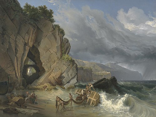 Fischer in der Bucht von Sorrent, 1837, Lancelot Théodore Turpin de Crissé
