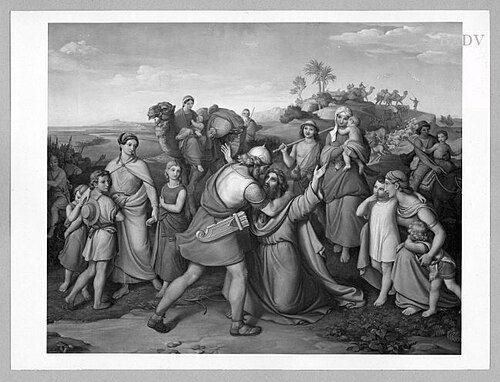 The meeting of Jacob and Esau, 1836, Alexander Maximilian Seitz