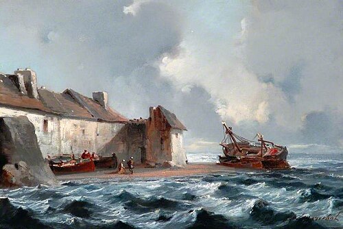A Fishing Village, , Laurent Charles Maréchal