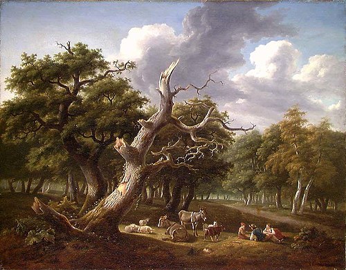 Woodland Scene with Figures, 1779, Lazare Bruandet