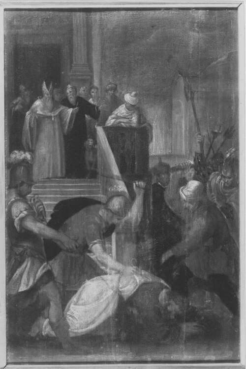 Christus vor Kaiphas (Kopie nach), 1568, Christoph Schwarz
