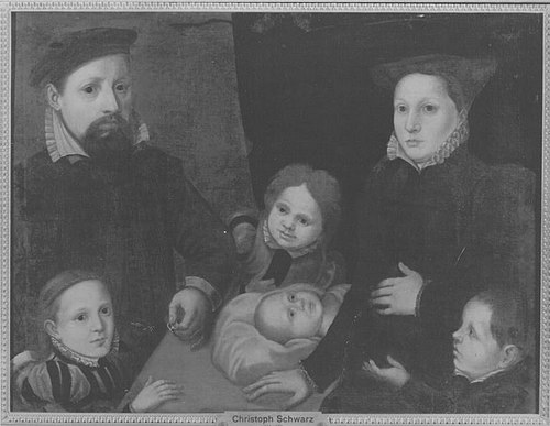 Familie des Künstlers (Kopie nach), 1568, Christoph Schwarz
