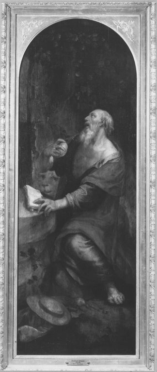 Marienaltar: Der hl. Hieronymus Rückseite: Engel der Verkündigung, 1580, Christoph Schwarz