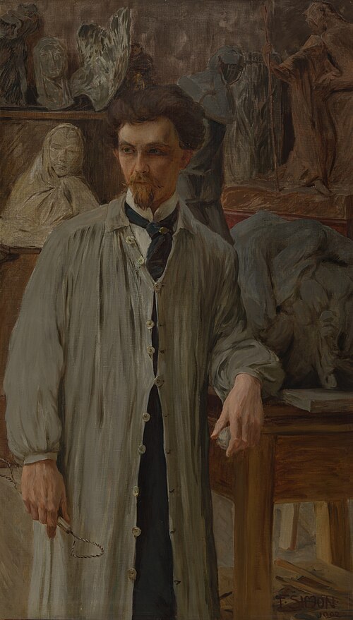 Bohumil Kafka in His Studio, 1902, Tavík František Šimon