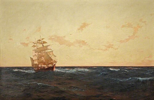 A Man Overboard, 1893, Thomas Somerscales