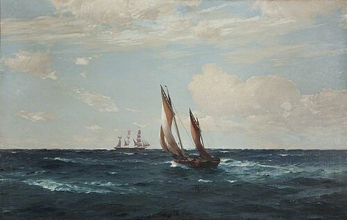 Hove to for a Pilot, 1896, Thomas Somerscales