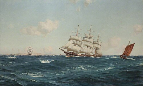 A Strong Breeze in the Channel, 1903, Thomas Somerscales