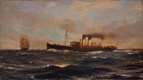 SS 'Immingham', 1906, Thomas Somerscales