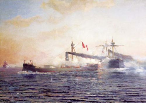 Battle of Angamos III, 1850, Thomas Somerscales