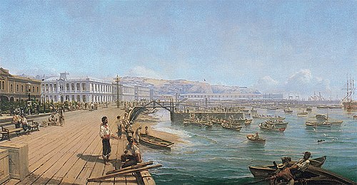 Muelle de Valparaíso, 1900, Thomas Somerscales