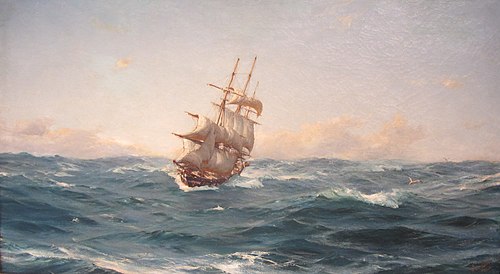 Recogiendo velas, 1904, Thomas Somerscales