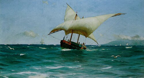 toutes voiles dehors, 1905, Thomas Somerscales