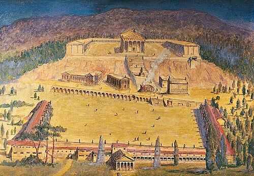 Temple of Aesculapius at Cos, with a Key to the Buildings and a Fragment of the Stoa, , Richard Caton