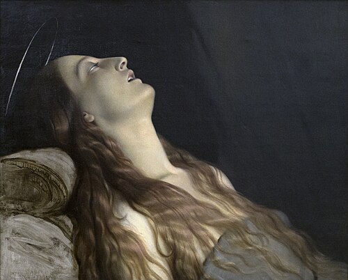 La Femme de l'artiste, Louise Vernet, sur son lit de mort, 1846, Paul Delaroche