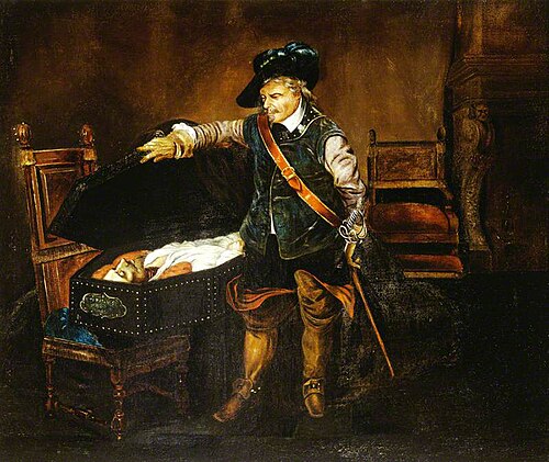 Cromwell Gazing at the Body of Charles I, 1900, Paul Delaroche