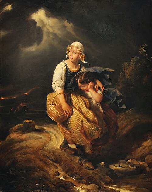 Les Enfants surpris par l'orage, 1825, Paul Delaroche