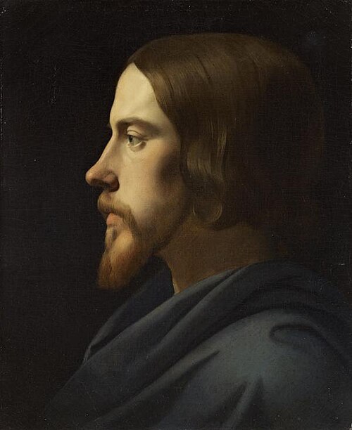Study for the Head of Christ for La Madeleine, Paris (Portrait of Eugène Buttura), 1834, Paul Delaroche