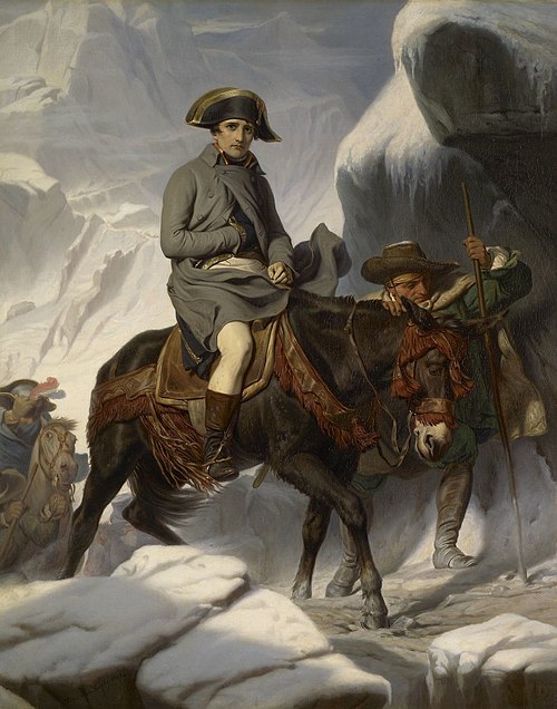 Napoleon crossing the Alps, May 1800, 1853, Paul Delaroche
