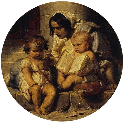 A Child Learning to Read, 1848, Paul Delaroche