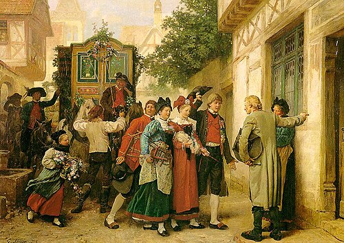 Le cortège de la mariée, 1873, Gustave Brion