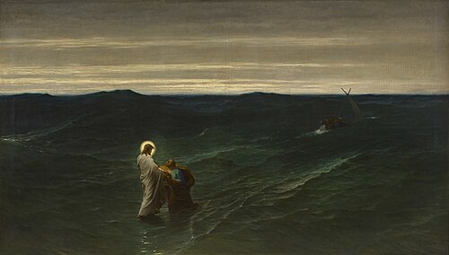 Jesus and Peter on the Water, 1863, Gustave Brion