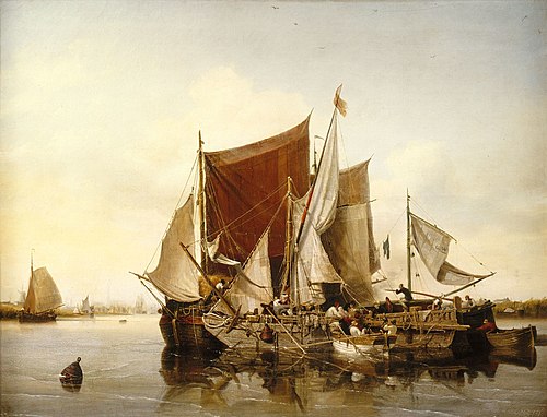 Vue de l'Escaut, 1833, Ambroise Louis Garneray