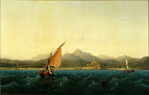 Vue de Nice, 1830, Ambroise Louis Garneray