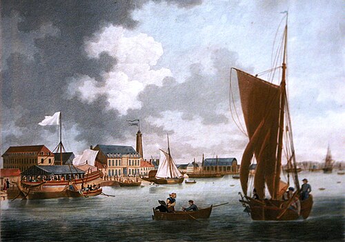 View of Lorien harbour, 1825, Ambroise Louis Garneray