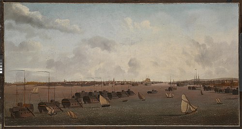 Prison hulks in Portsmouth harbour, 1811, Ambroise Louis Garneray