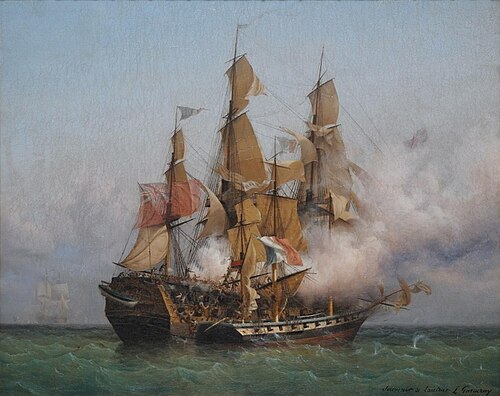 Abordage du Kent, 1852, Ambroise Louis Garneray