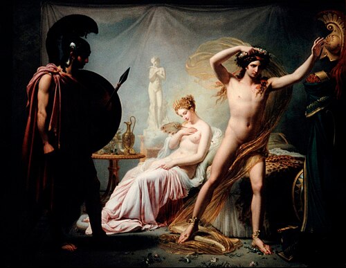Hector adressant des reproches à Pâris, 1824, Pierre Claude François Delorme