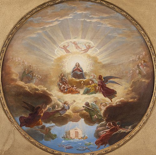 La Translation de la Sainte Maison par les anges, 1828, Pierre Claude François Delorme