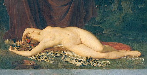 Schlafende Bacchantin, 1868, Eugen Felix