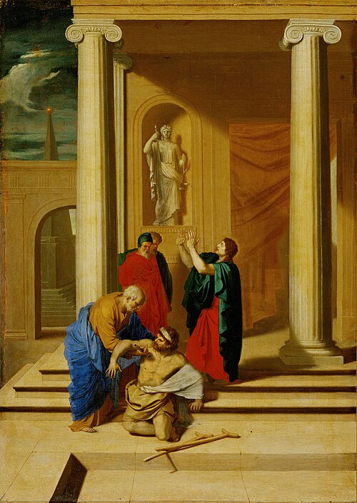 Peter and John heal a lame man in the temple, 1650, Bertholet Flémal