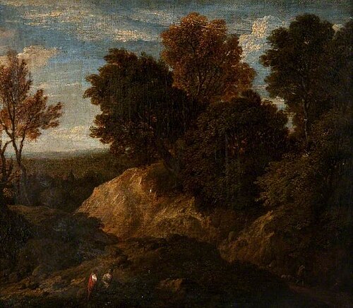 Wooded Landscape with Figures, , Cornelis Huysmans