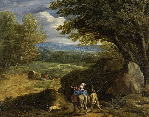 Landscape with figures, , Cornelis Huysmans