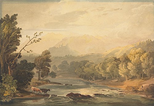 A View on the Brathay near Ambleside, , Copley Fielding