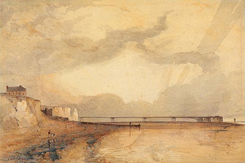 Marine Pier, Brighton - Sunset, , Copley Fielding