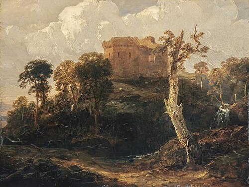 Newark Castle, 1810, Copley Fielding
