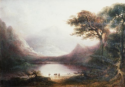 Snowdon from Llyn Nantlle, 1830, Copley Fielding