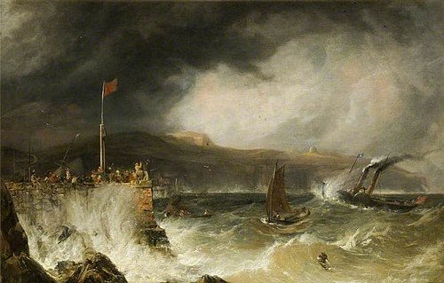 Packet Boat Entering Harbour, 1830, Copley Fielding