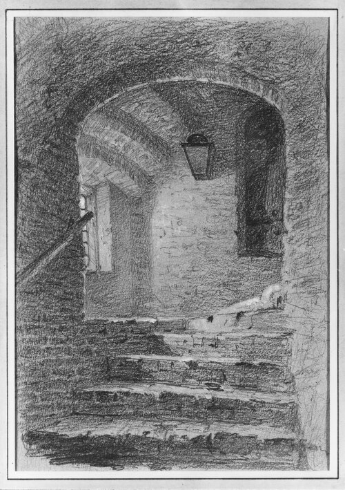 Gripsholm's Castle, stairs in the Grip tower, , Ferdinand Fagerlin
