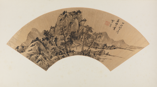 李流芳山水扇, , Li Liufang