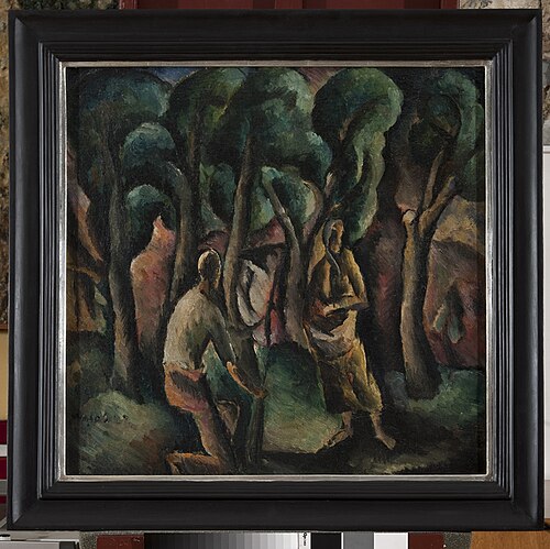 Scene in a forest, 1919, Wacław Wąsowicz
