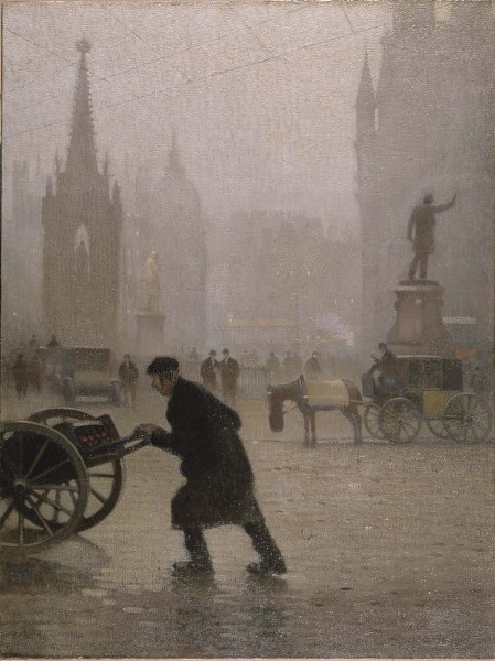 Albert Square, Manchester in 1910, 1910, Pierre Adolphe Valette