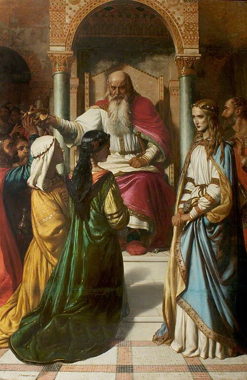 Lear and Cordelia, 1876, John Rogers Herbert