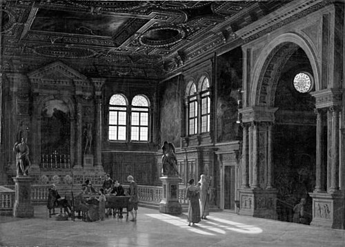 En sal i Dogepaladset i Venedig, 1885, Heinrich Hansen