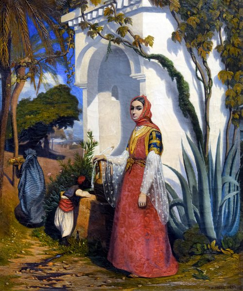 Femme orientale à la fontaine, 1838, Charles-Théodore Frère