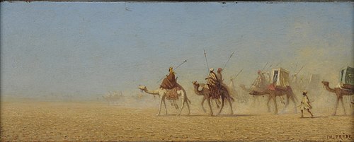 Caravane traversant le désert, 1883, Charles-Théodore Frère