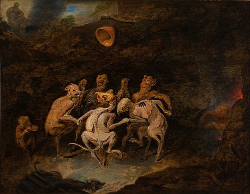 Ronde des farfadets, scène de sabbat, 1651, David Ryckaert III